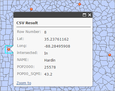 Enriched location pop-up Enriched location pop-up